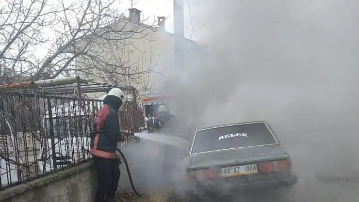 'Elazığ´da araç yangını'