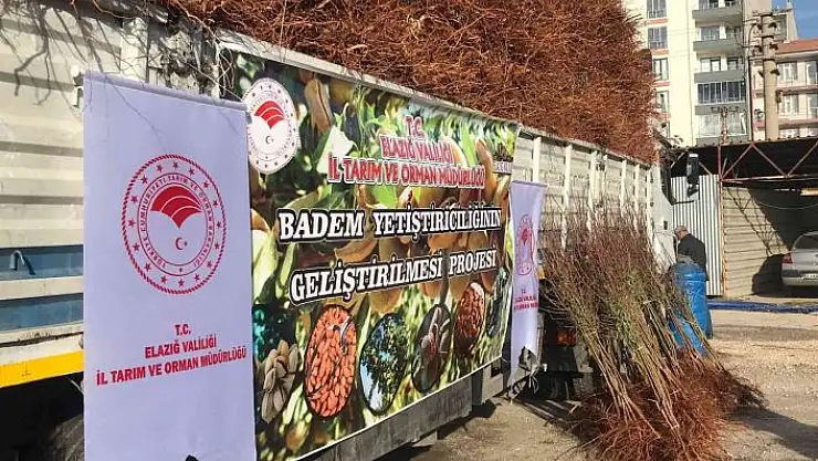 'Elazığ´da çiftçiye 68 bin 500 adet badem fidanı dağıtıldı'