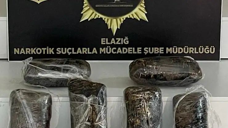 'Elazığ´da detektör köpek Nina geçit vermedi: 7 kilo uyuşturucu ele geçirildi'
