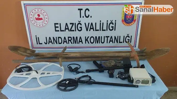 Elazığ'da kaçak kazı yapan 8 şahıs yakalandı