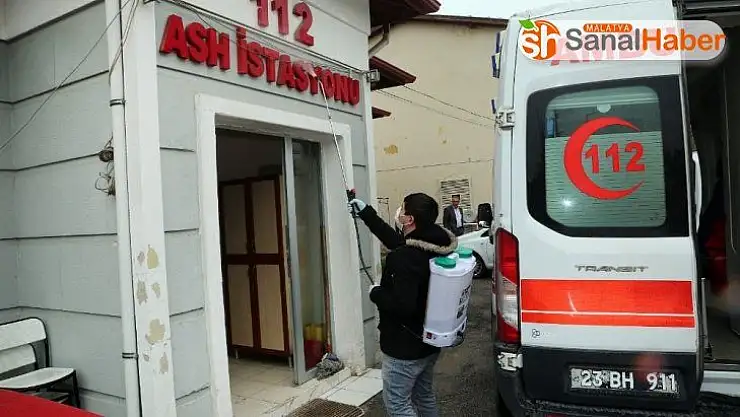 Elazığ'da korona virüsüne karşı dezenfekte çalışmaları sürüyor