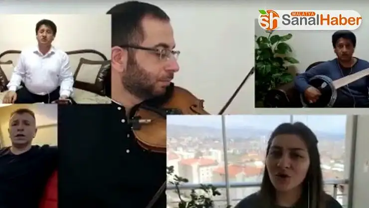 Elazığ'da öğretmen ve öğrencilerden 'Evde kal' klibi