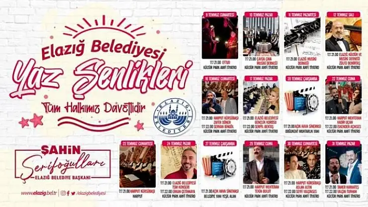 'Elazığ´da yaz şenlikleri başlıyor'