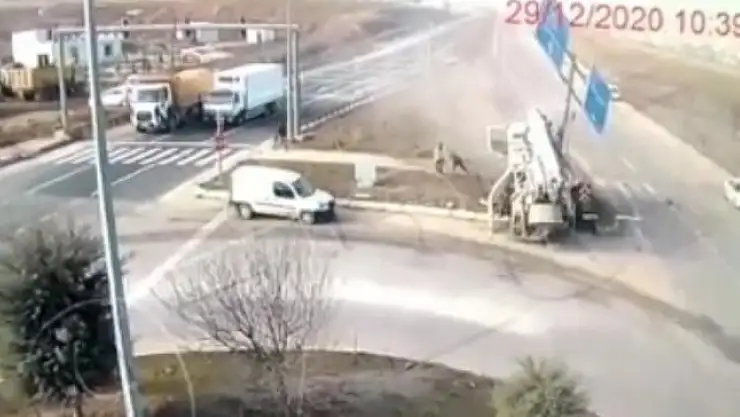 'Elazığ´daki feci kaza anı kamerada'