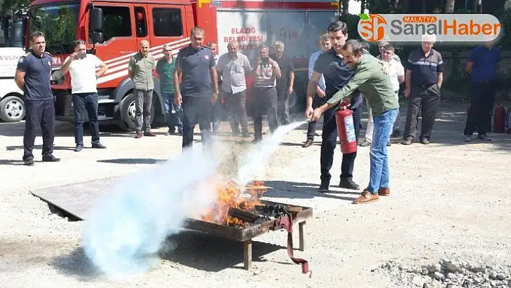 Elazığ itfaiyesinden yangın tatbikatı