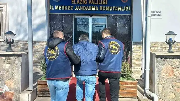 'Elazığda 20 yıl kesinleşmiş hapis cezası bulunan şahıs jandarma ekiplerince yakalandı'