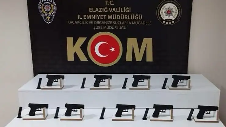 'Elazığda 9 adet ruhsatsız tabanca ele geçirildi: 1 tutuklama'