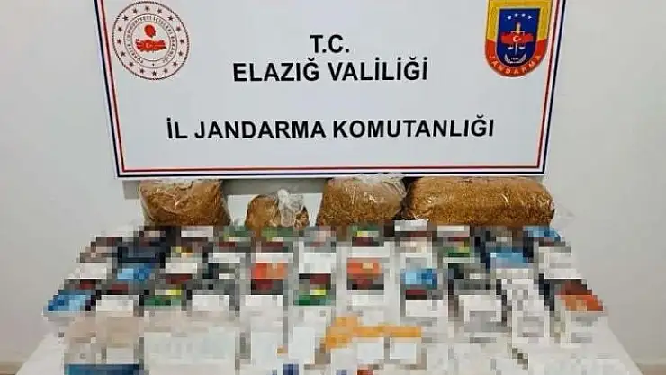 'Elazığda kaçak tütün ve makaron ele geçirildi'