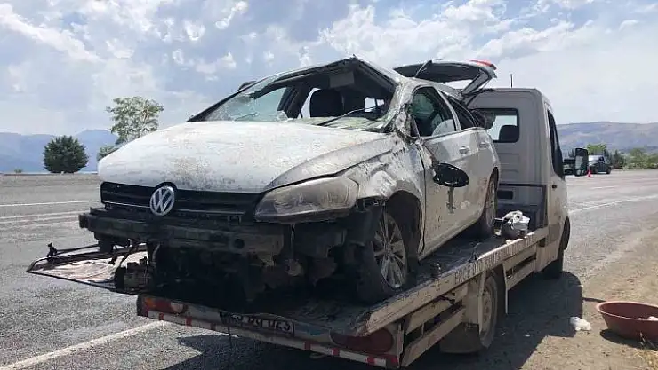 'Elazığda otomobil takla attı: 1 yaralı'