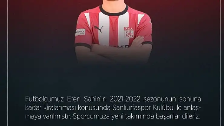 'Eren Şahin, Şanlıurfaspor´a transfer oldu'