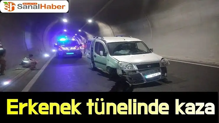 Erkenek tünelinde kaza