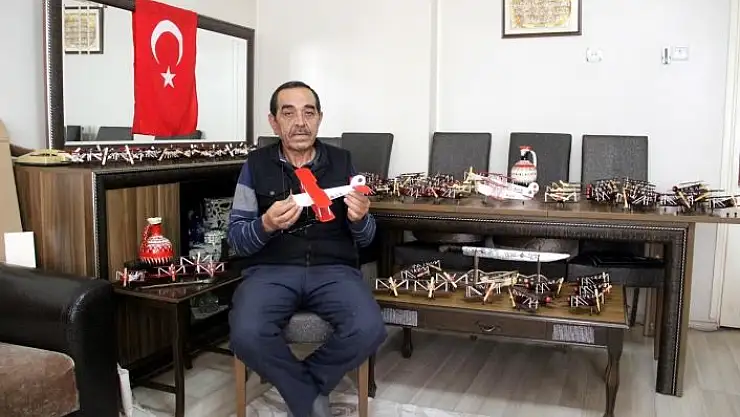 'Eve kapandı, yüzlerce uçak yaptı'