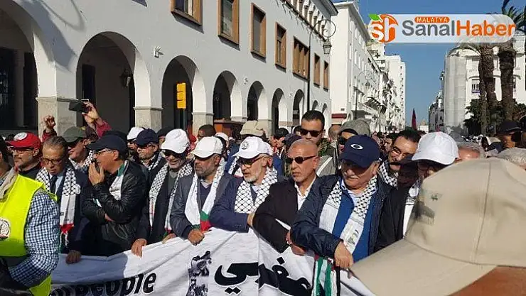 Fas'ta ABD'nin sözde barış planı protesto edildi