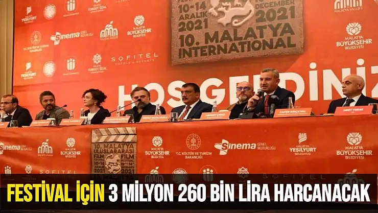 Festival için ise 3 milyon 260 bin lira harcanacak