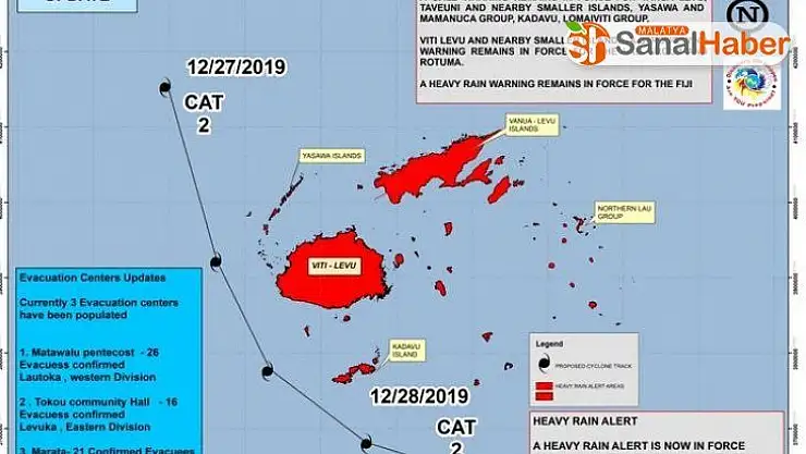 Fiji, Sarai Tropikal Kasırgası'na hazırlanıyor