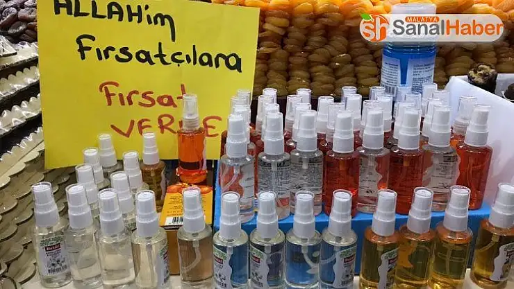 Malatya'da Fırsatçılara inat  kolonya bedava