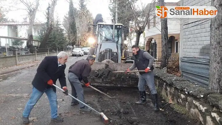 Gölbaşı Belediyesi inşaat ekipleri aralıksız çalışıyor