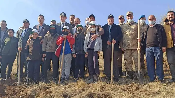'Gölbaşı ilçesinde fidanlar toprakla buluşturuldu'