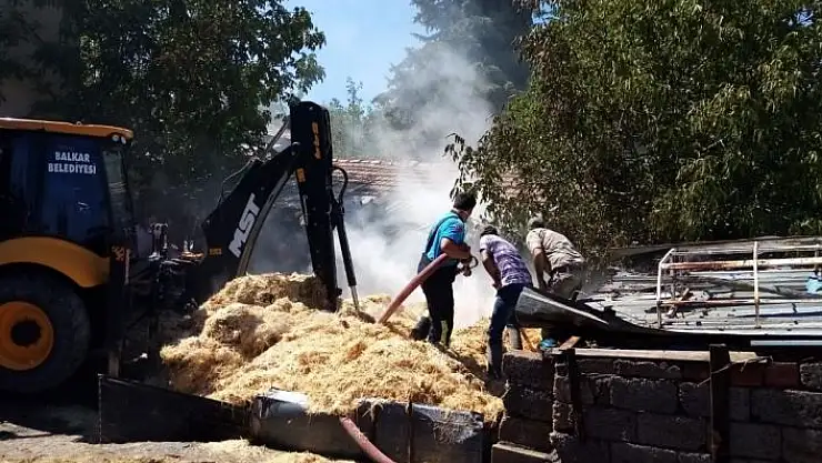 'Gölbaşı ilçesinde samanlık yangını korkuttu'