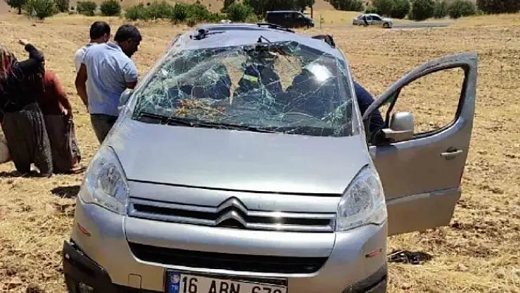 'Hafif ticari araç tarlaya uçtu: 2 yaralı'