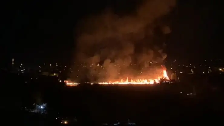 Battalgazi'deki Yangın Korkuttu