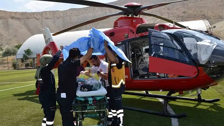 'Hava ambulansı yeni doğan bebek için havalandı'