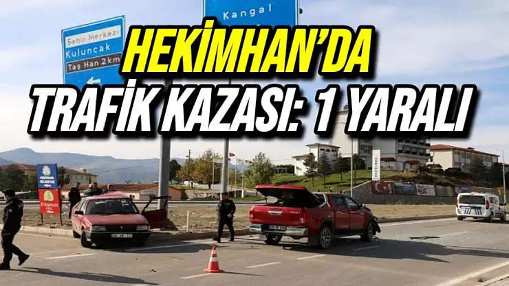 Hekimhan´da trafik kazası: 1 yaralı