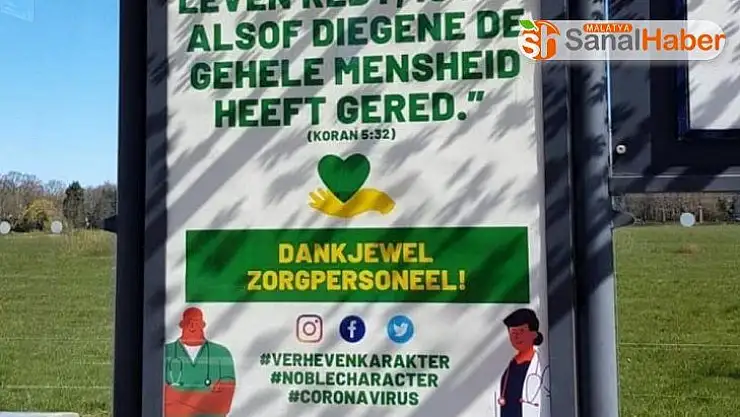 Hollanda'da sağlık çalışanlarına Kur'an-ı Kerim'den ayetle teşekkür