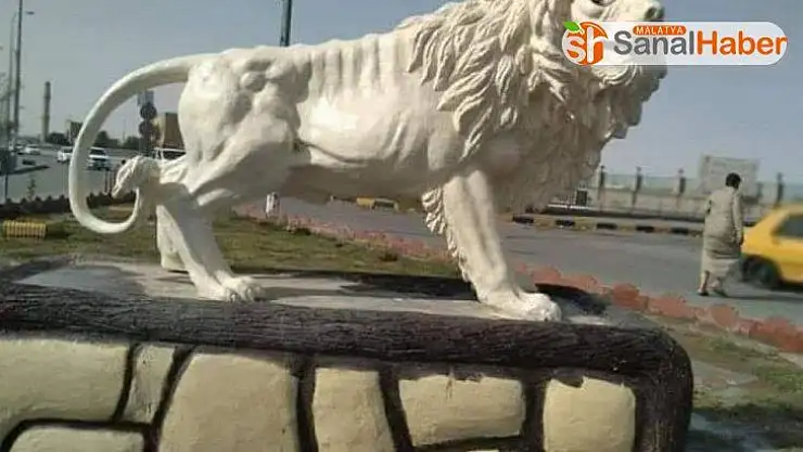 Irak'ta 65 bin dolara mal olan aslan heykeli tepkiye yol açtı