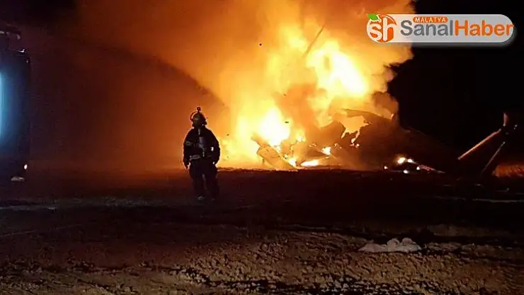 İsrail'de askeri helikopter alev alev yandı
