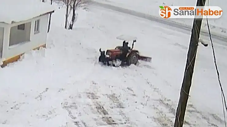 İtmek istediği traktörün altında kalıyordu