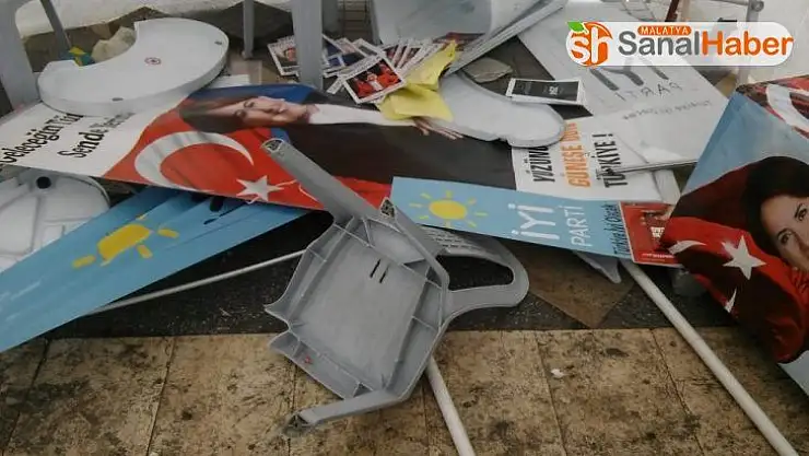 Malatya'da İYİ Parti'nin üye standına saldırıda bir gözaltı