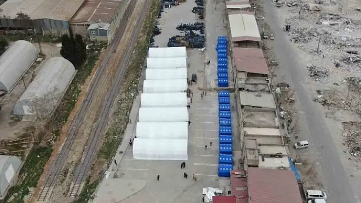 'Jandarma´dan deprem bölgesine Çadır Toptancılar Hali'