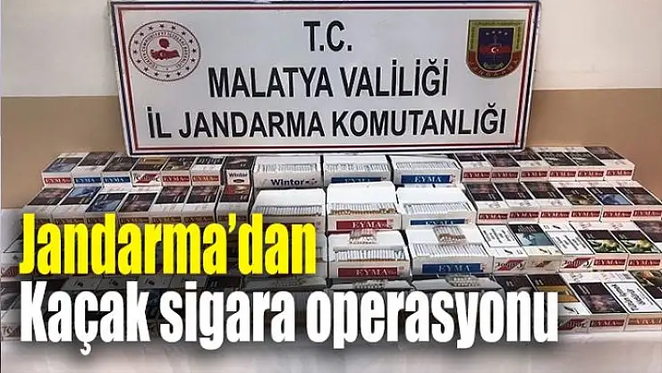 Jandarma´dan kaçak sigara operasyonu