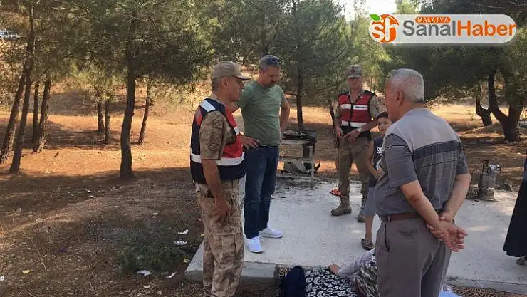 Jandarma mesire alanındaki vatandaşları uyardı