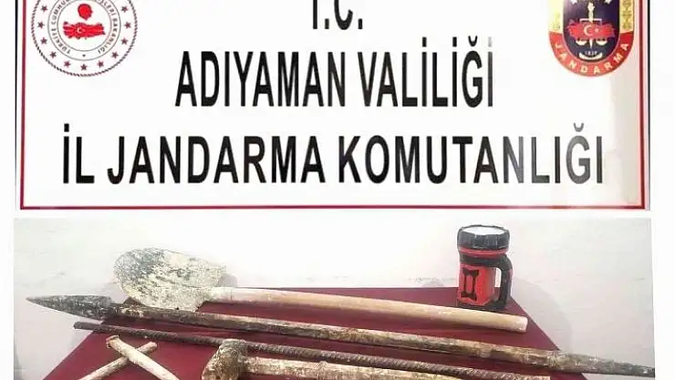 'Kaçak kazı yapan şahıslara jandarmadan suçüstü'