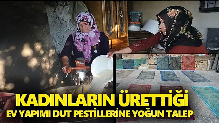Kadınların ürettiği ev yapımı dut pestillerine yoğun talep