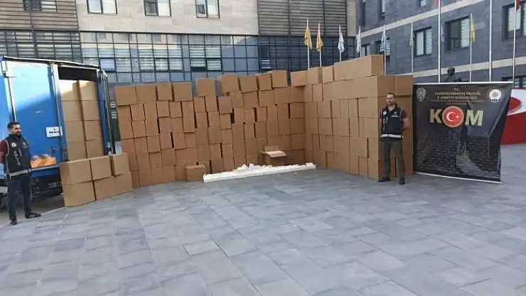 'Kahramanmaraş´ta 2 milyon 500 bin adet kaçak makaron ele geçirildi'