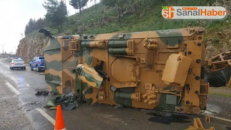 Kahramanmaraş'ta askeri araç devrildi: 2 yaralı