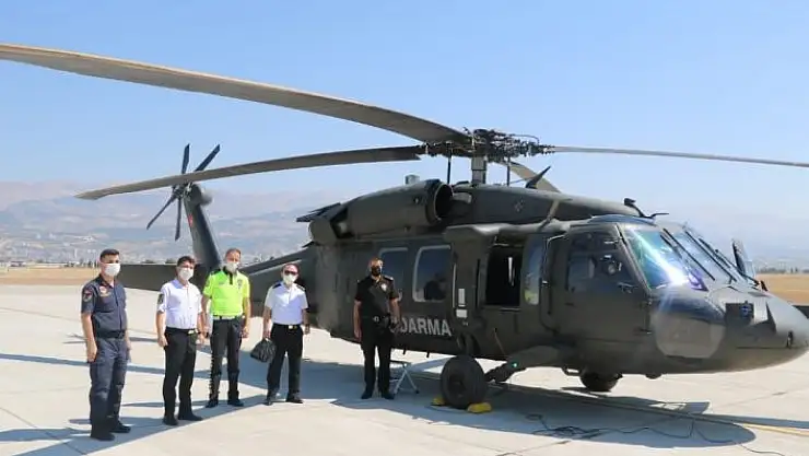 'Kahramanmaraş´ta helikopter ile havadan trafik denetimi'