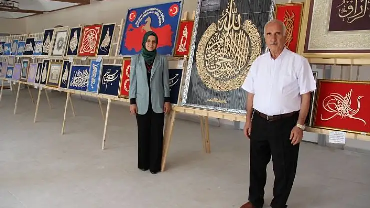 'Kahramanmaraş´ta kıl testere oymacılık naht sanatı sergisi'