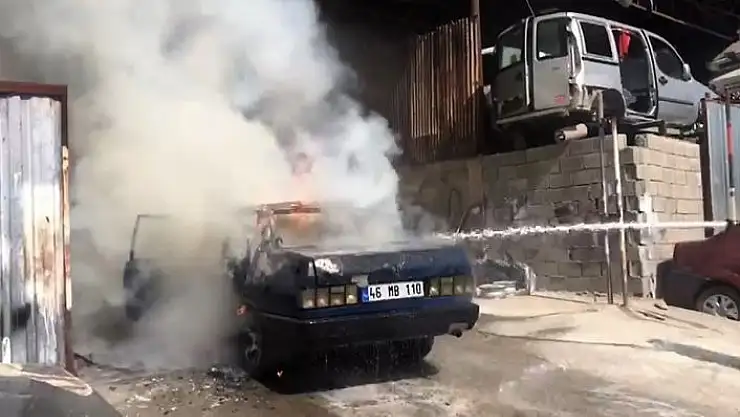 'Kahramanmaraş´ta otomobil yangını'
