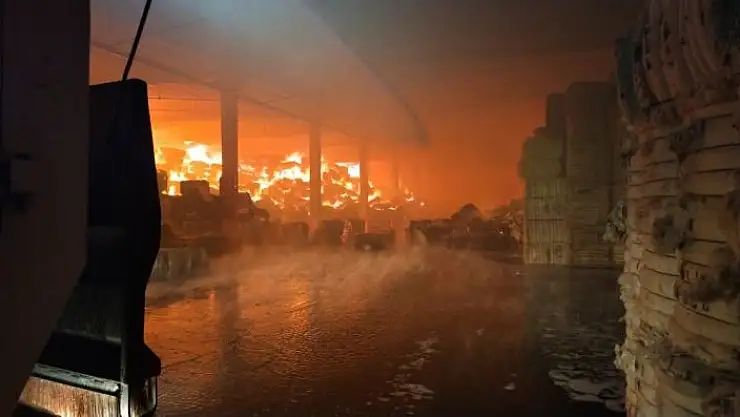 'Kahramanmaraş´ta tekstil fabrikasında yangın'