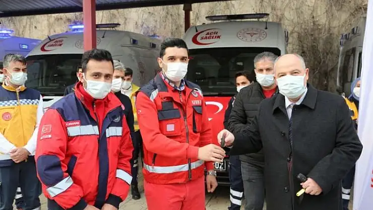 'Kahramanmaraş´ta yeni ambulanslar ilk sirenlerini çaldı'
