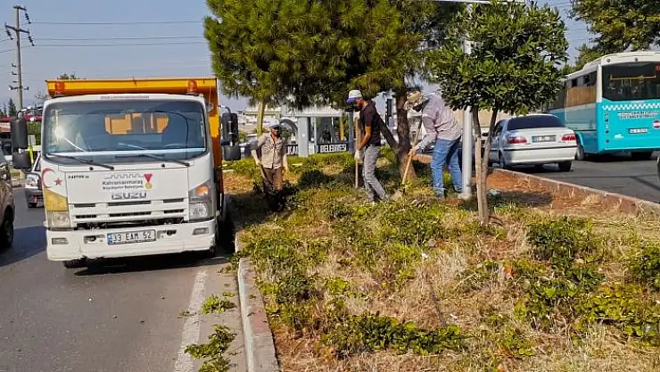 'Kahramanmaraş´ta yeşil alanlarda bakım çalışması'