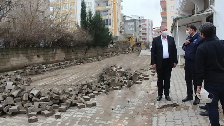 'Kahta Belediyesi yol iyileştirme çalışmaları'