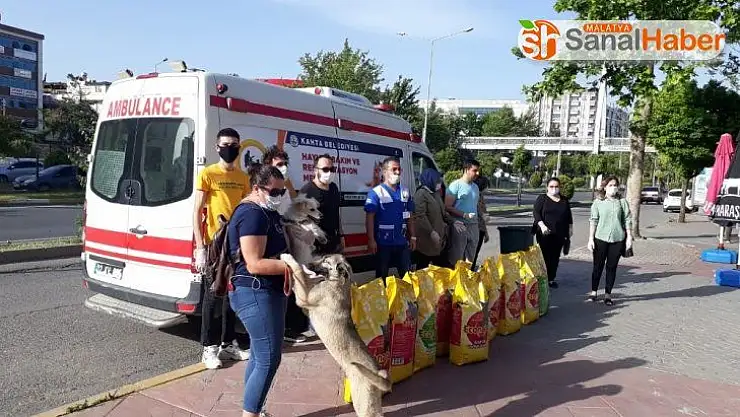 Kahta hayvan bakım merkezine 1 ton mama desteği