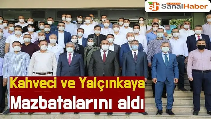 Kahveci ve Yalçınkaya, mazbatalarını aldı