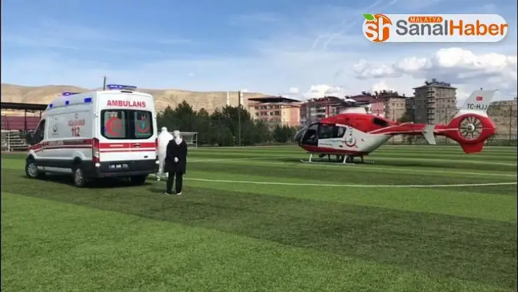 Malatya´da Kalp krizi geçirdi hava ambulansıyla hastaneye yetiştirildi