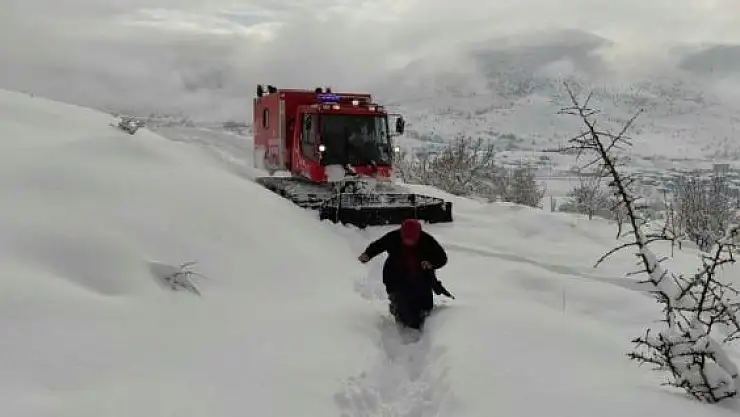 'Kalp krizi geçiren hastaya snowtrack ile ulaşıldı'